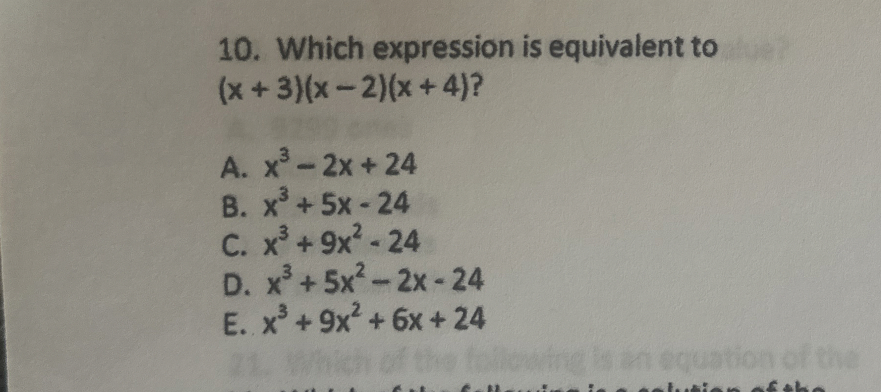 Solved Which expression is equivalent | Chegg.com
