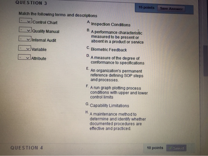 Solved QUESTION 3 15 points Save Answer Match the following | Chegg.com
