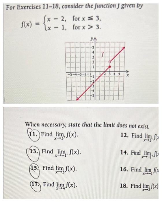 Solved For Exercises 11-18, consider the functionſ given by | Chegg.com