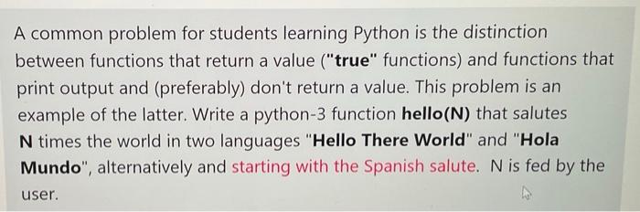 Solved A common problem for students learning Python is the | Chegg.com
