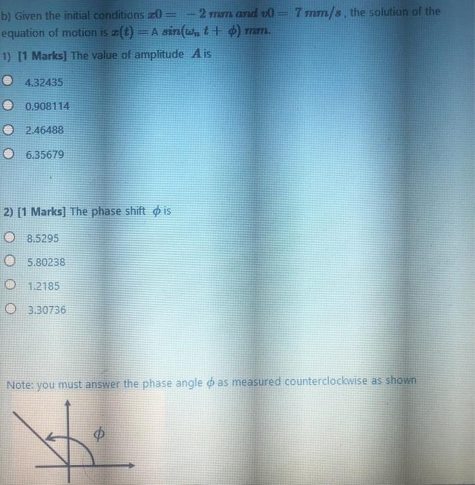 Solved Given The Following System The Mass M 60 Kg The Chegg Com