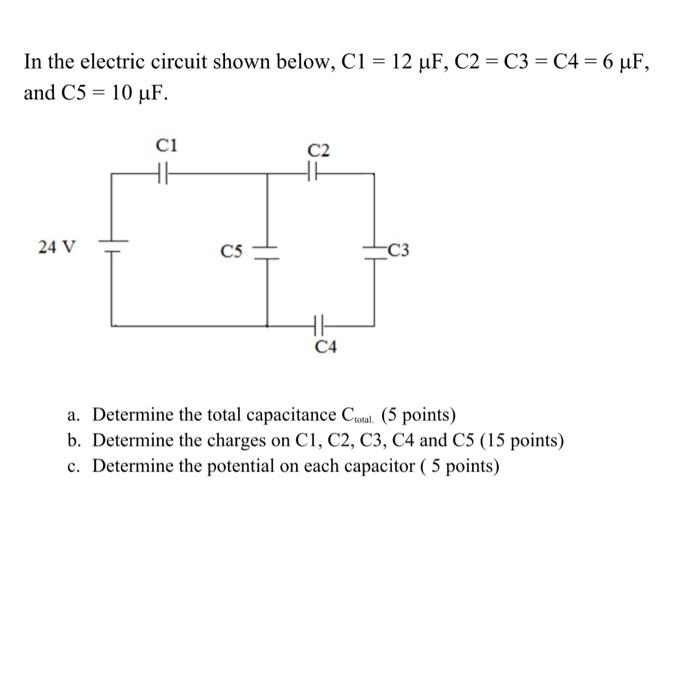 Solved In the electric circuit shown below, | Chegg.com