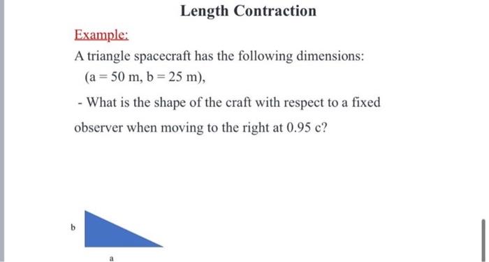 Example:
A triangle spacecraft has the following dimensions:
\[
(\mathrm{a}=50 \mathrm{~m}, \mathrm{~b}=25 \mathrm{~m}) \text