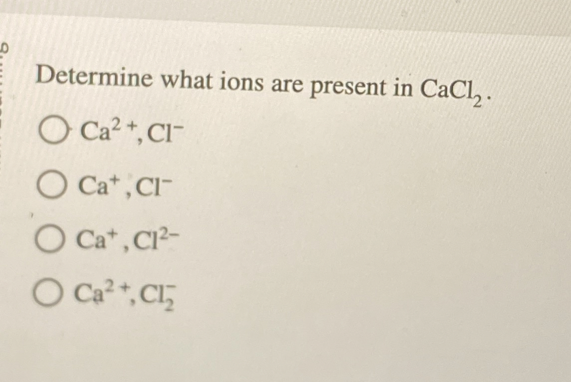 Solved Determine what ions are present in | Chegg.com