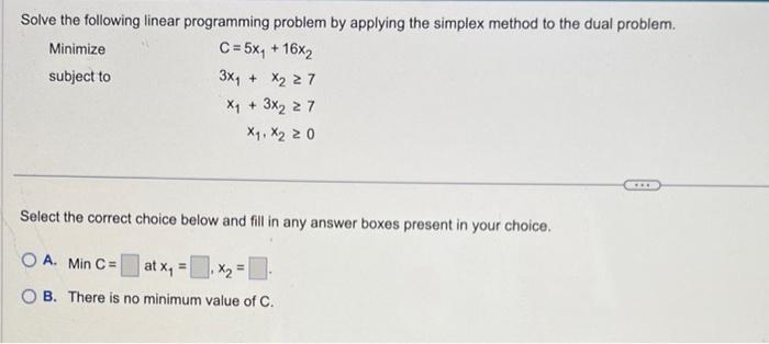 Solved Solve the following linear programming problem by | Chegg.com