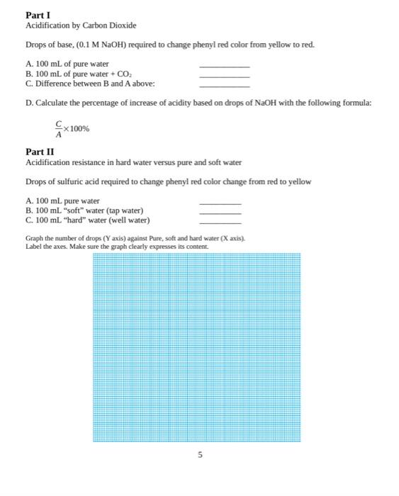 Lab Sheet/Post Lab: 50pts Introductory Acid rain can | Chegg.com