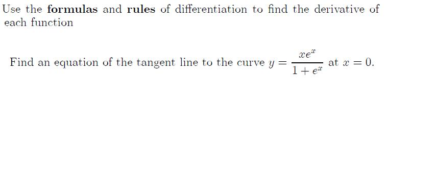 Solved Use the formulas and rules of differentiation to find | Chegg.com