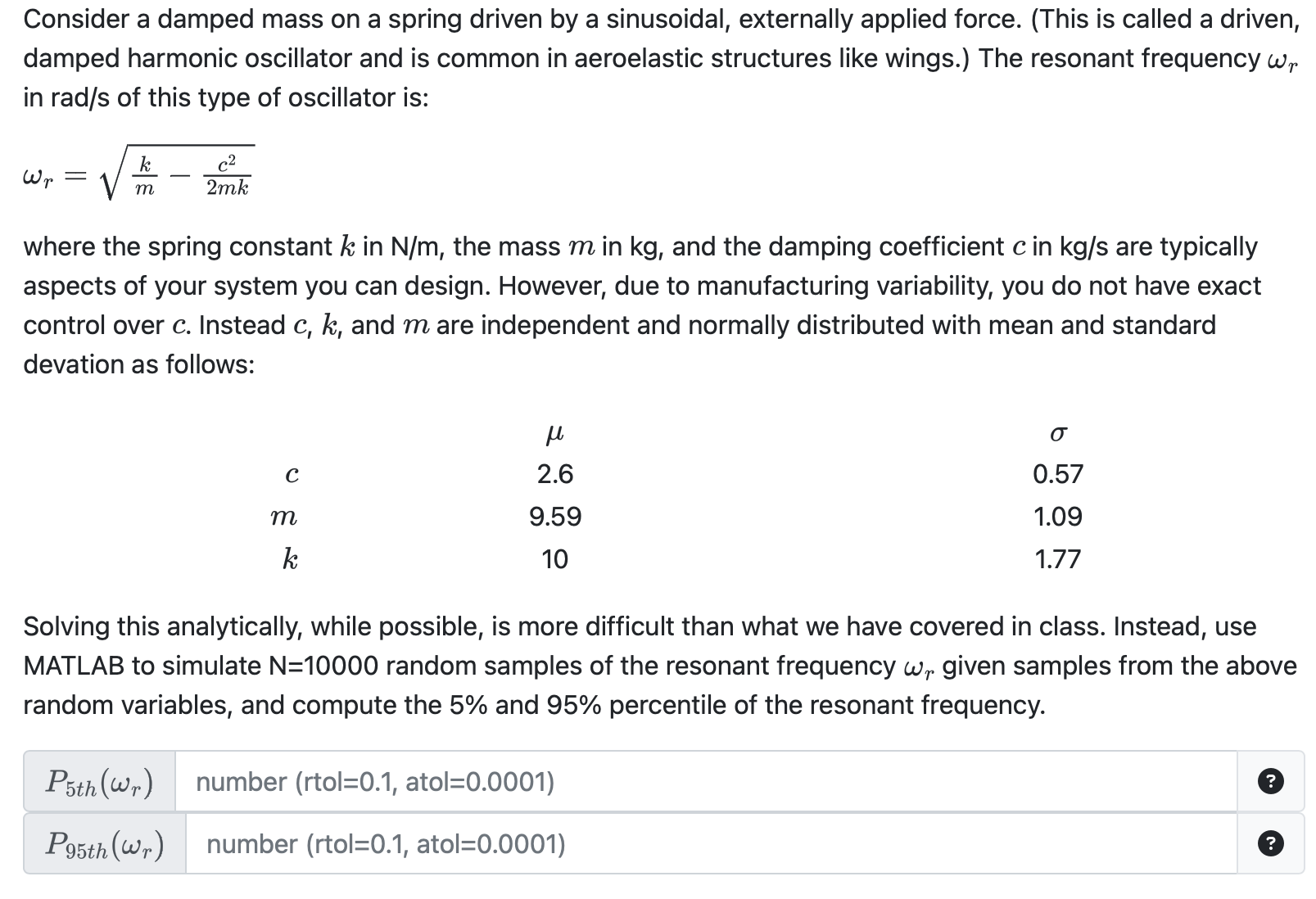 Solved Consider a damped mass on a spring driven by a | Chegg.com