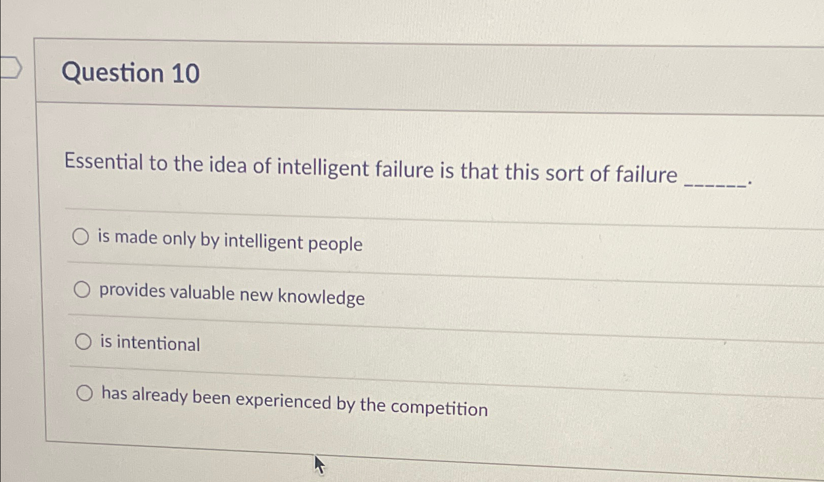 Solved Question 10Essential to the idea of intelligent | Chegg.com