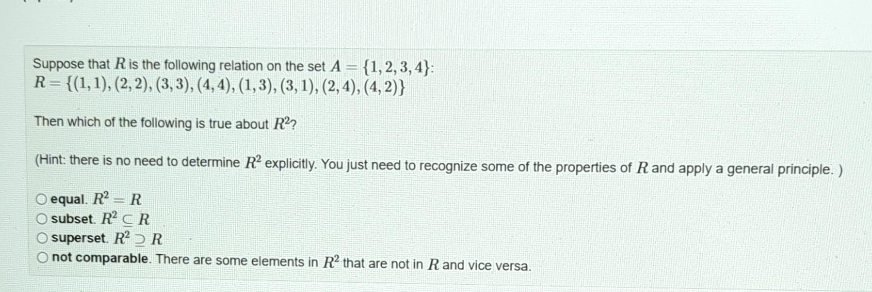 Suppose that \\( R \\) is the following relation on | Chegg.com