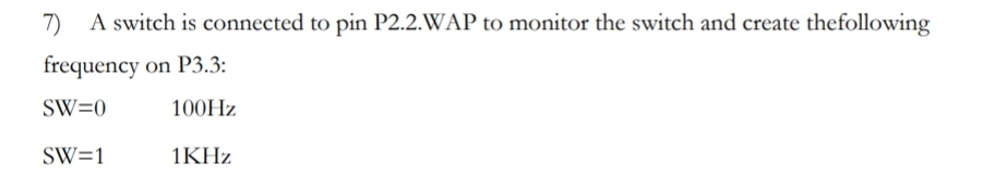 A switch is connected to pin P2.2.WAP to monitor the | Chegg.com
