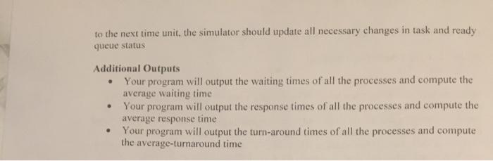 Solved In this project, you will write a program to simulate | Chegg.com