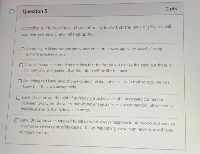 According to Hume, why can't we rationally know that