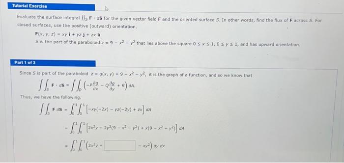 Solved Evaluate the surface integral ∬SF⋅dS for the given | Chegg.com