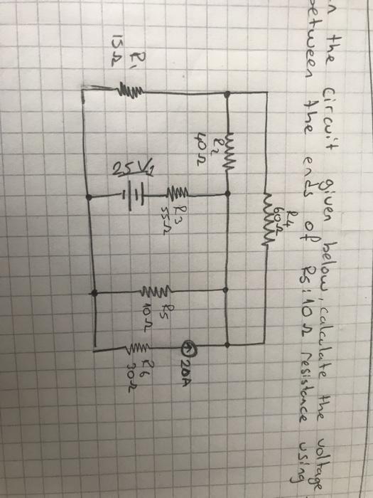 Solved in the circuit given below, calculate the voltage | Chegg.com