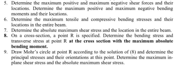 Project 65. Determine the maximum positive and | Chegg.com