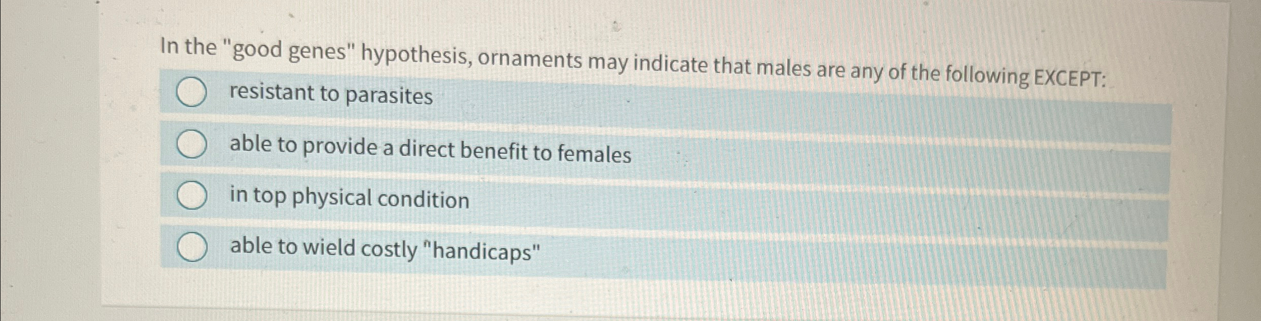 the good genes hypothesis