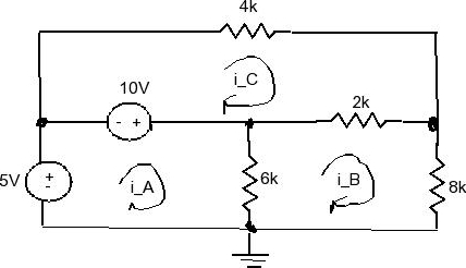 Solved find the mesh currents iA, iB, and iC | Chegg.com