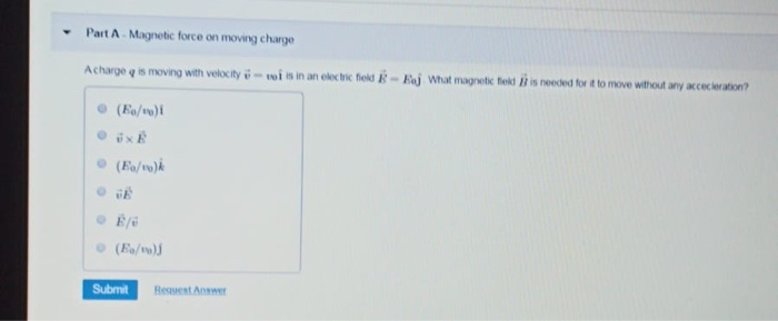 Solved Part A Magnetic force on moving charge Achargea is | Chegg.com