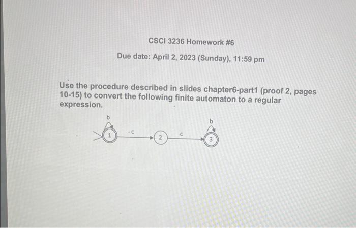 Use the procedure described in slides chapter6-part1 | Chegg.com