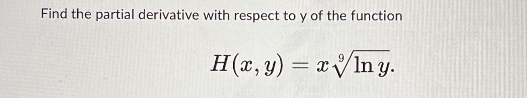 partial derivative of ye xy with respect to y