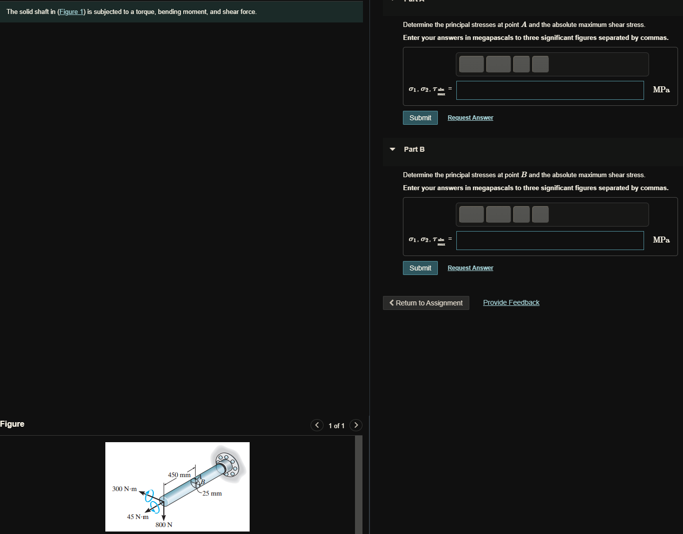 Solved The solid shaft in (Figure 1) ﻿is subjected to a | Chegg.com