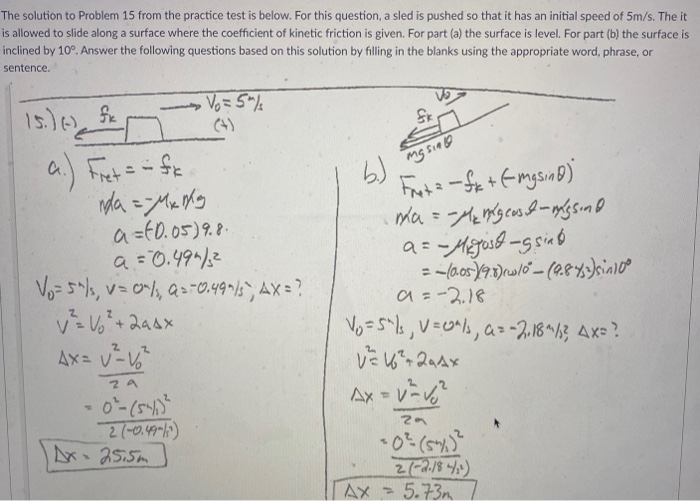 Solved The solution to Problem 15 from the practice test is | Chegg.com