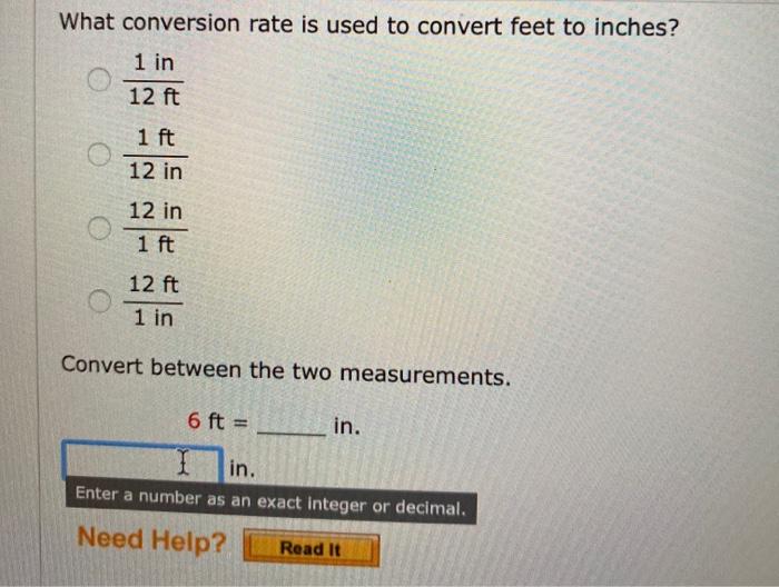 Converting Decimals (Feet) to Inches (ft to inches)