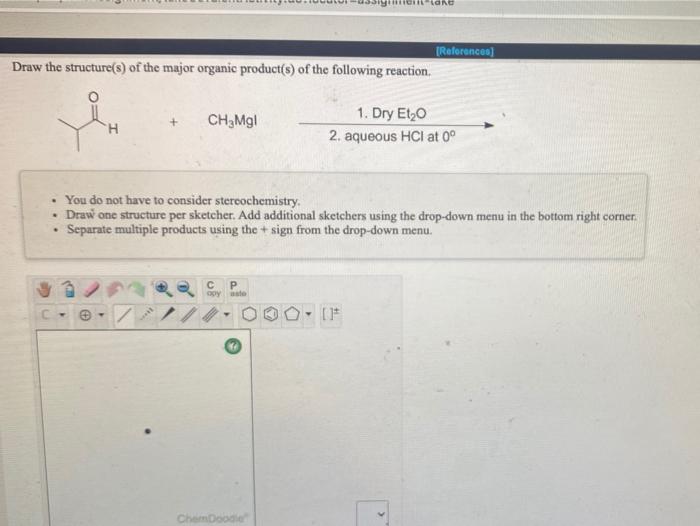 Solved Diyang (References) Draw the structure(s) of the | Chegg.com