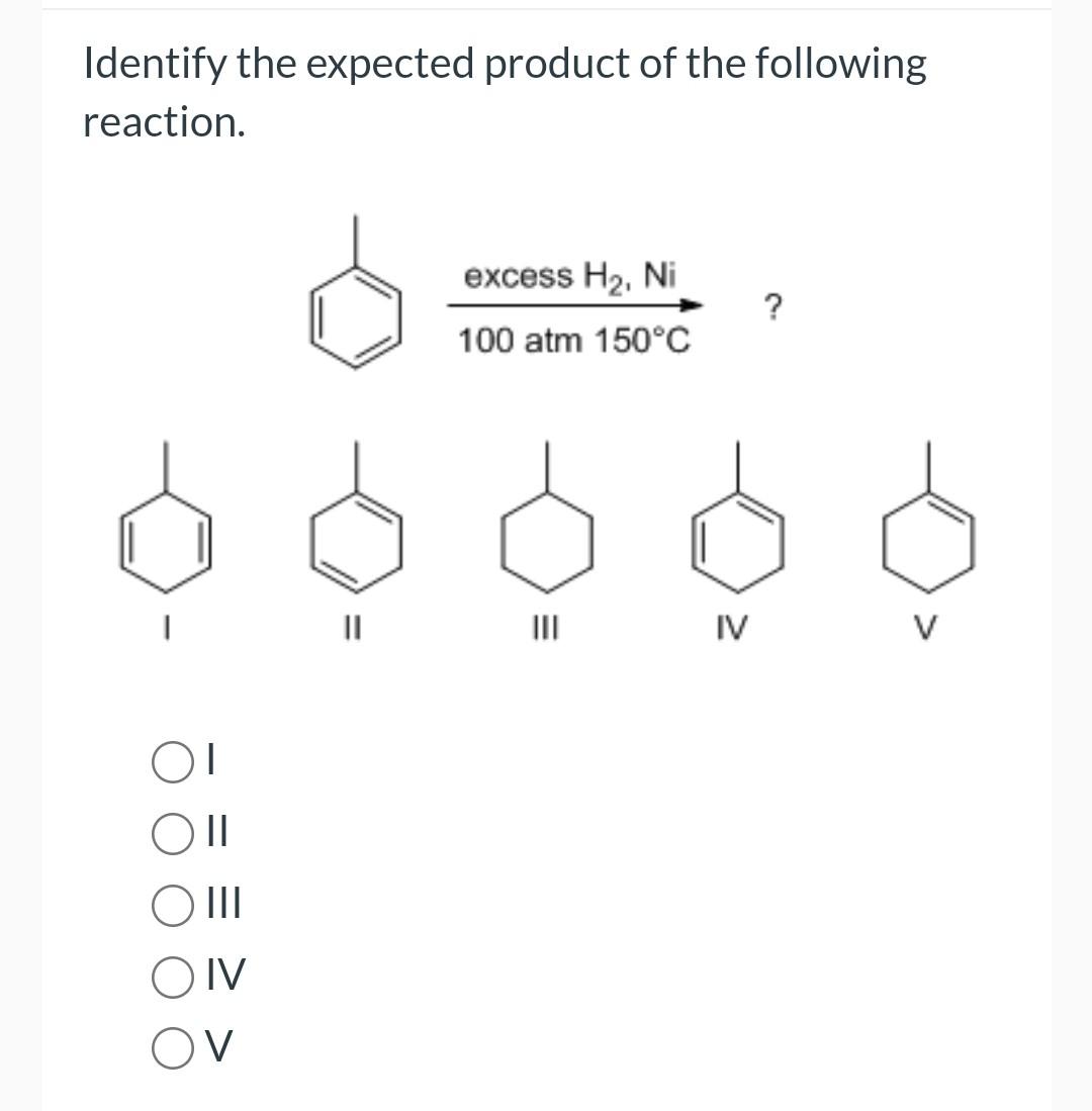 Solved Identify the expected major product of the following | Chegg.com