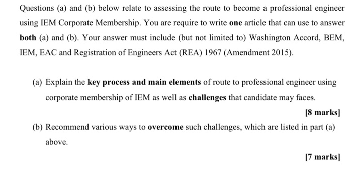 Solved Questions (a) And (b) Below Relate To Assessing The | Chegg.com