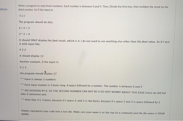 Solved Write a program to read three numbers. Each number is | Chegg.com