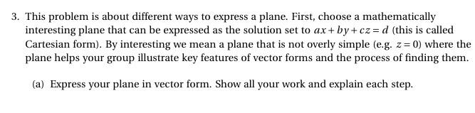 Solved 3. This problem is about different ways to express a | Chegg.com
