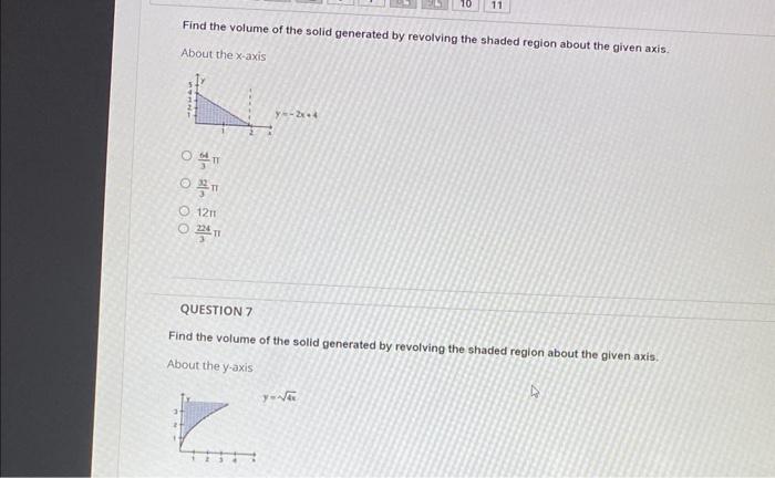 Solved Find the volume of the solid generated by revolving | Chegg.com