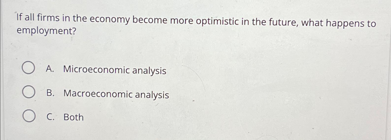 Solved If all firms in the economy become more optimistic in | Chegg.com