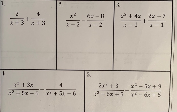 Solved 1 2 3 2 4 X2 X 4x X 3 6x 8 X 2 2x 7 Chegg Com
