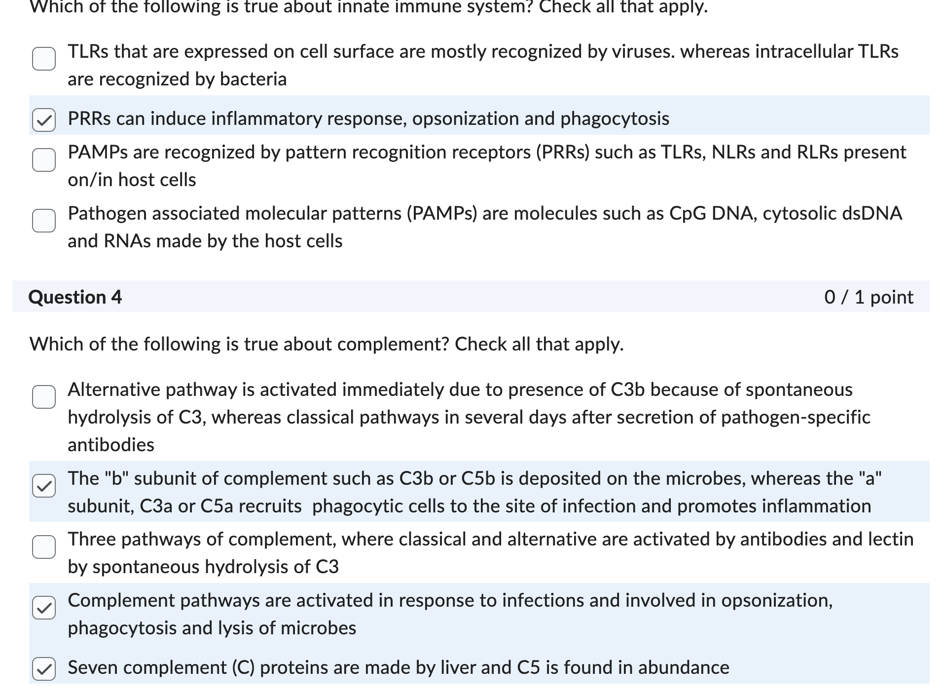 Solved Which of the following is true about innate immune | Chegg.com