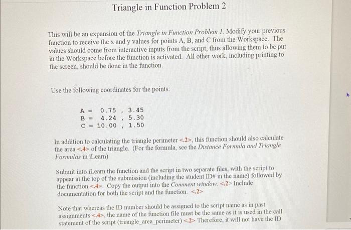 This will be an expansion of the Triangle in Function | Chegg.com
