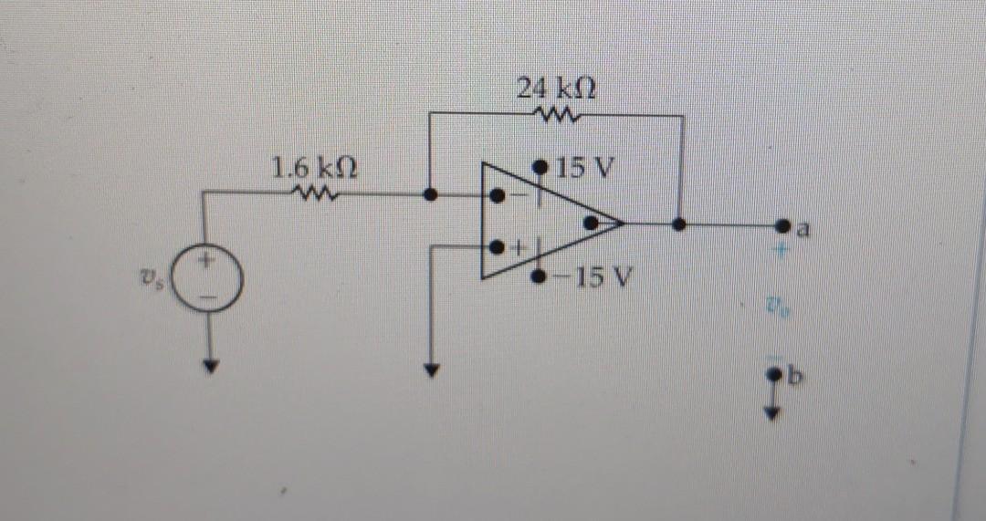 Solved Consider the inverting amplifier shown in the figure | Chegg.com