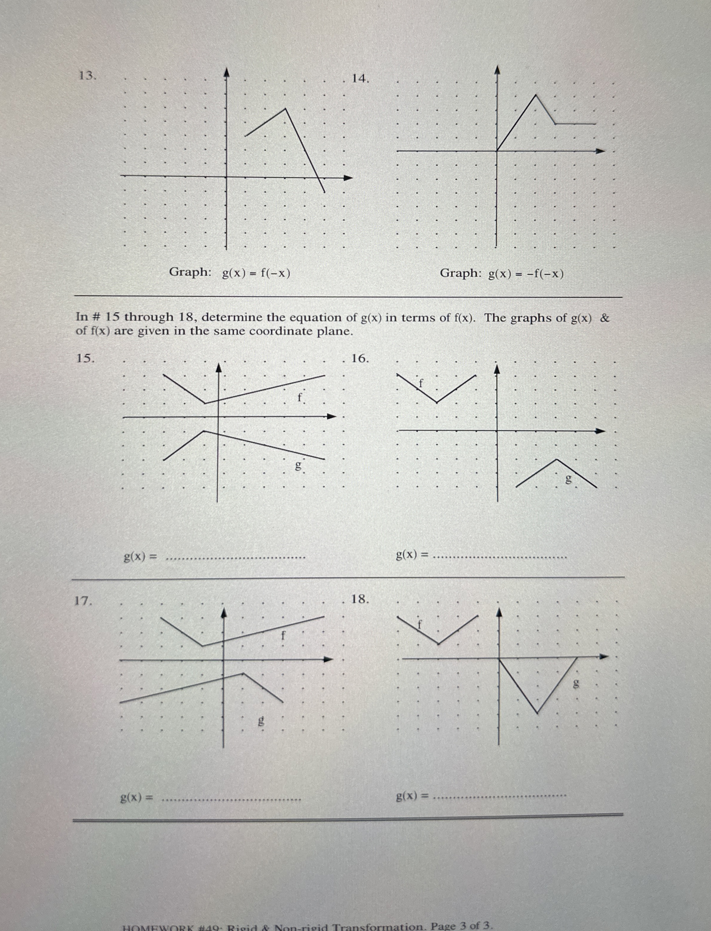 Solved viapir. g(x)=-1(-x)In # 15 ﻿through 18 , ﻿determine | Chegg.com