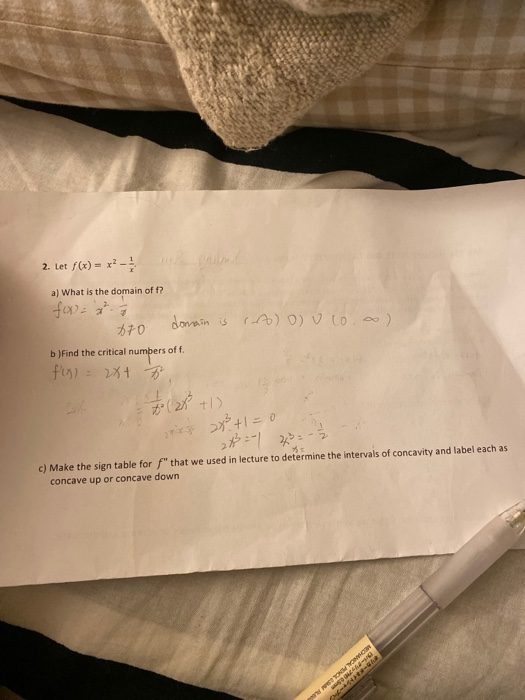 Solved 2 Let F x X2 A What Is The Domain Of F Fave Chegg