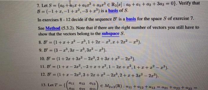 Solved In exercises 8 - 12 decide if the sequence B' is a | Chegg.com