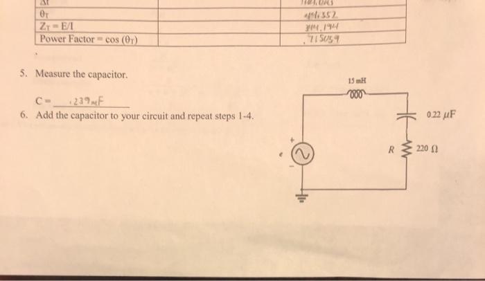Solved 15 Power Factor Correction This lab will show how | Chegg.com