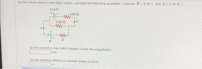 Solved For the circuit shown in the figure below, calculate | Chegg.com