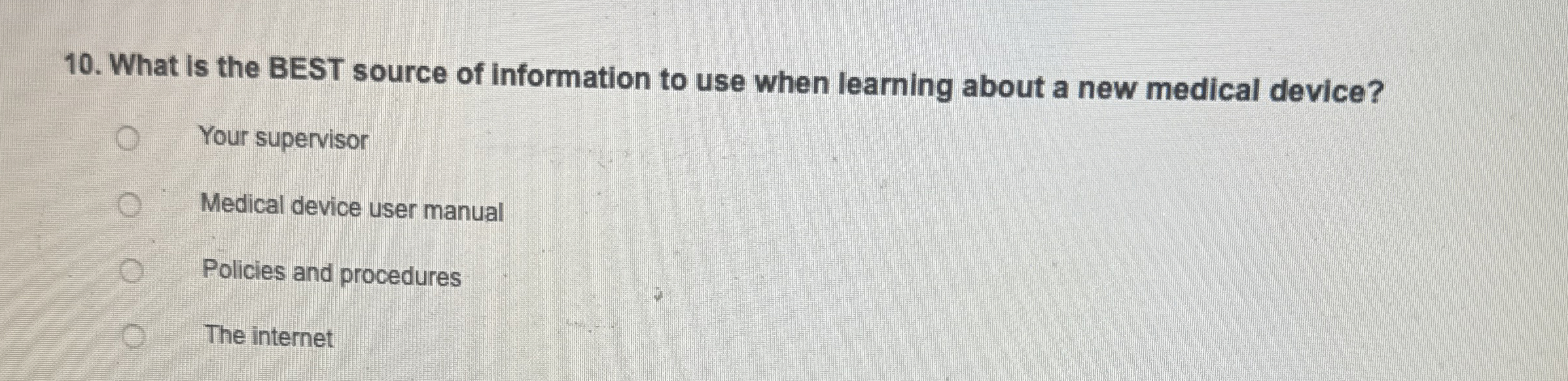 Solved What is the BEST source of information to use when | Chegg.com