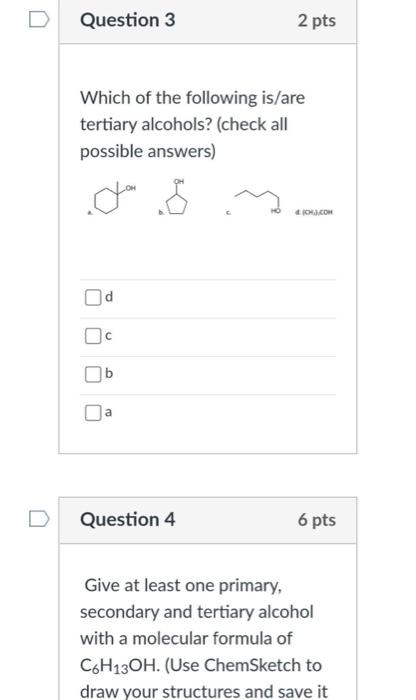 Solved A primary alcohol contains only one - OH group and a | Chegg.com