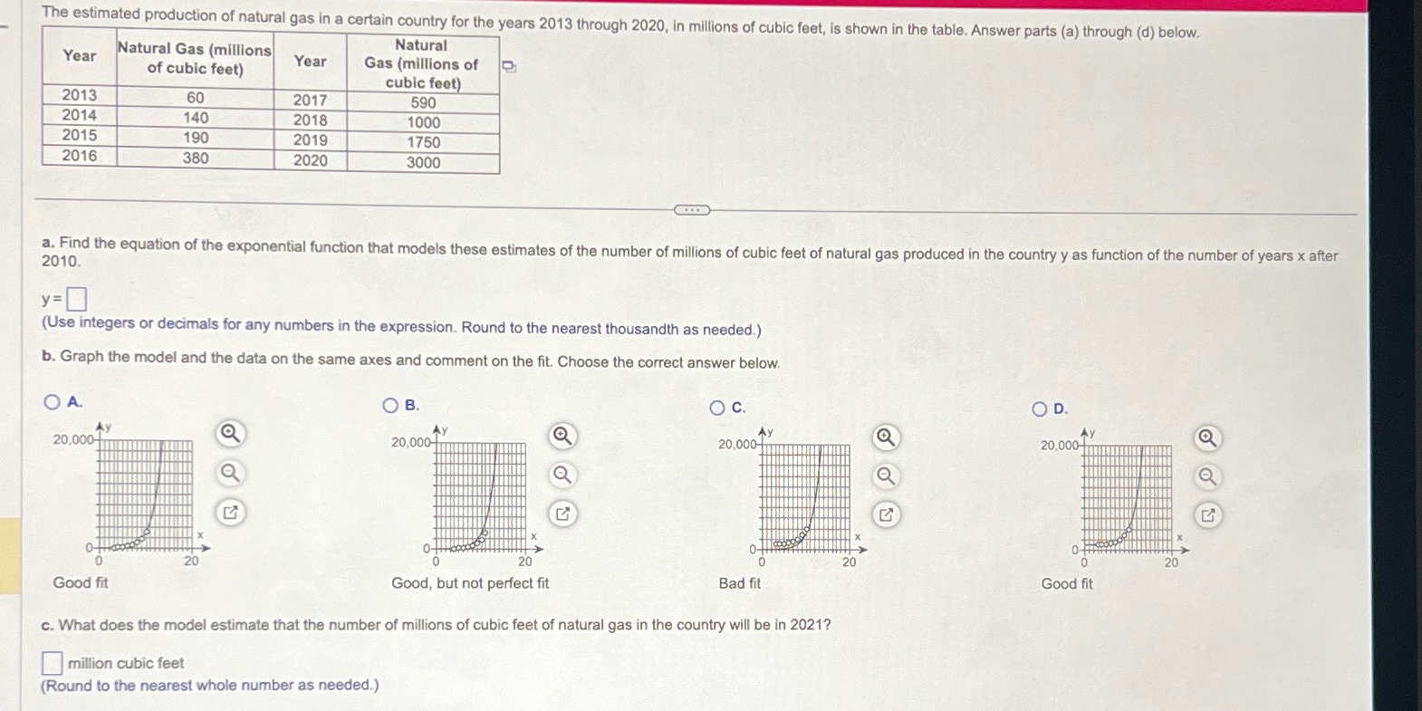 Solved The estimated production of natural gas in a certain | Chegg.com