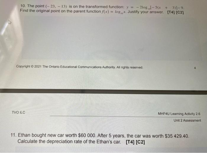 Solved 7. Solve for the unknown variable using a method of | Chegg.com