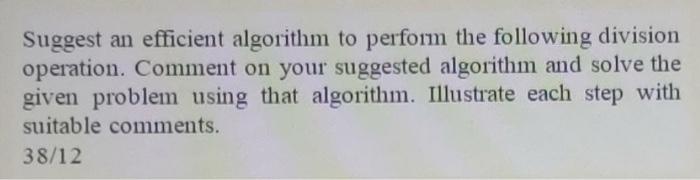 Solved Suggest an efficient algorithm to perform the | Chegg.com