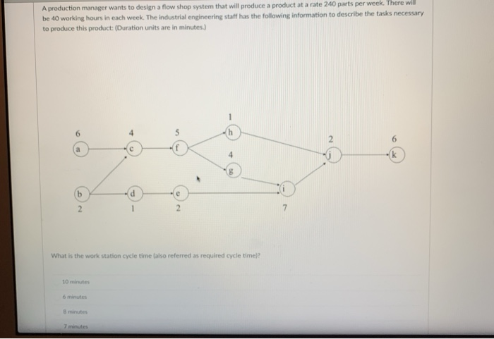 Solved A production manager wants to design a flow shop | Chegg.com